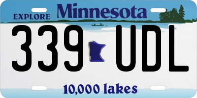 MN license plate 339UDL