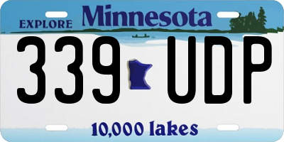 MN license plate 339UDP