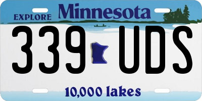 MN license plate 339UDS