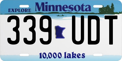 MN license plate 339UDT