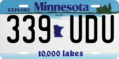 MN license plate 339UDU