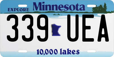 MN license plate 339UEA