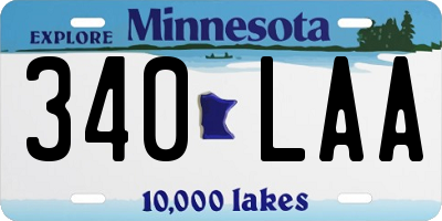 MN license plate 340LAA