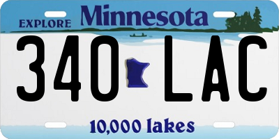 MN license plate 340LAC