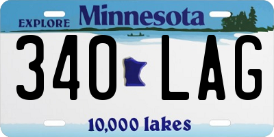 MN license plate 340LAG