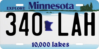 MN license plate 340LAH