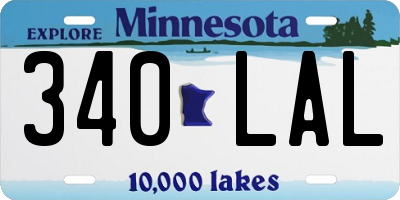 MN license plate 340LAL