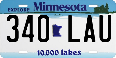 MN license plate 340LAU