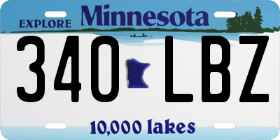 MN license plate 340LBZ
