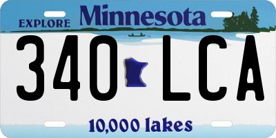 MN license plate 340LCA