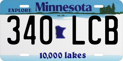 MN license plate 340LCB