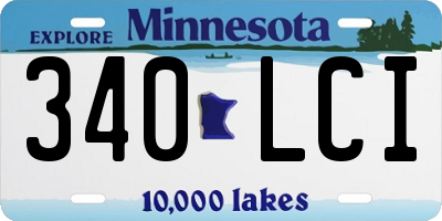 MN license plate 340LCI
