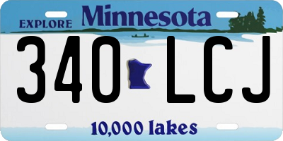 MN license plate 340LCJ