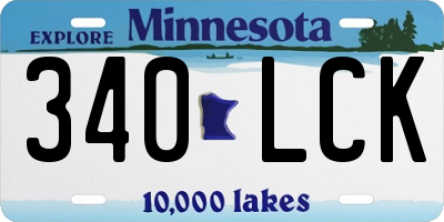 MN license plate 340LCK