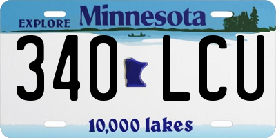 MN license plate 340LCU