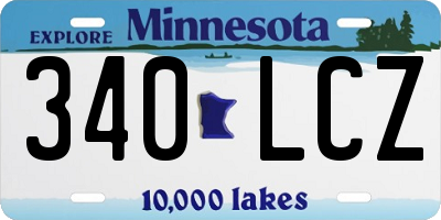 MN license plate 340LCZ