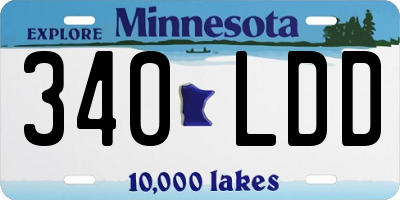 MN license plate 340LDD