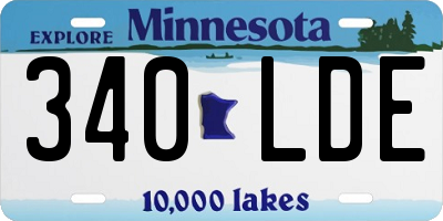 MN license plate 340LDE