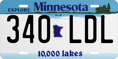 MN license plate 340LDL