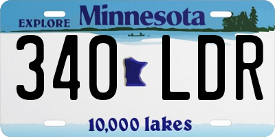 MN license plate 340LDR