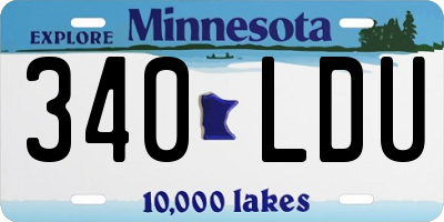 MN license plate 340LDU