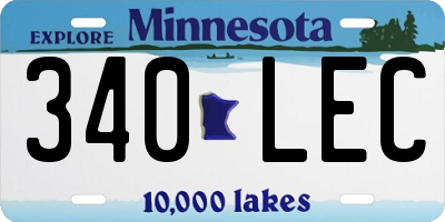 MN license plate 340LEC