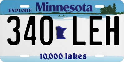 MN license plate 340LEH