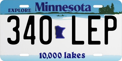 MN license plate 340LEP