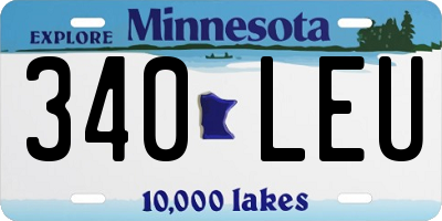 MN license plate 340LEU