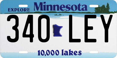 MN license plate 340LEY