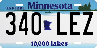 MN license plate 340LEZ