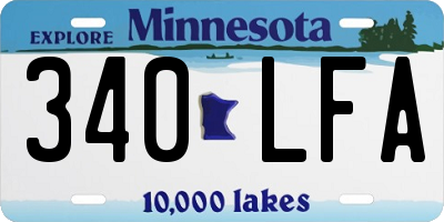 MN license plate 340LFA