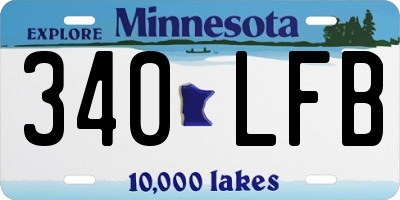 MN license plate 340LFB