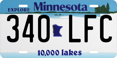 MN license plate 340LFC