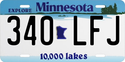MN license plate 340LFJ
