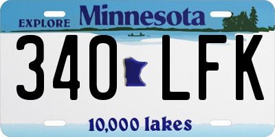 MN license plate 340LFK