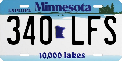 MN license plate 340LFS