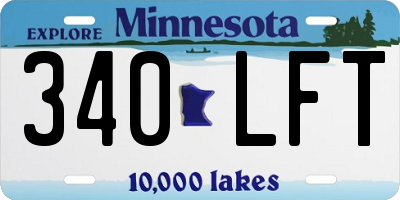 MN license plate 340LFT