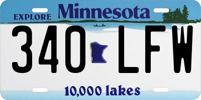 MN license plate 340LFW