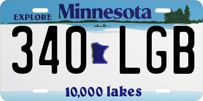 MN license plate 340LGB
