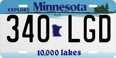 MN license plate 340LGD