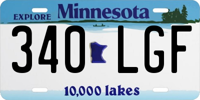 MN license plate 340LGF