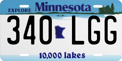 MN license plate 340LGG