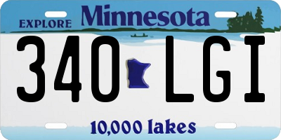 MN license plate 340LGI