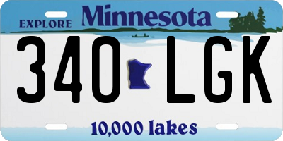 MN license plate 340LGK
