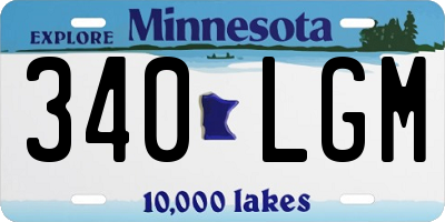 MN license plate 340LGM