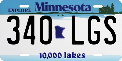 MN license plate 340LGS