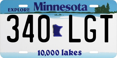 MN license plate 340LGT