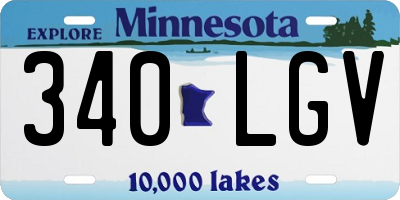 MN license plate 340LGV