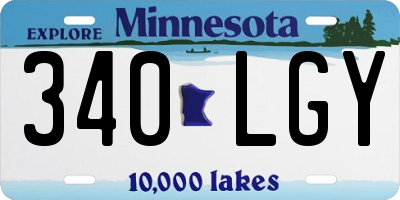 MN license plate 340LGY